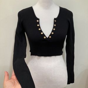 Ribbed top new vneck a bundle Longsleeve